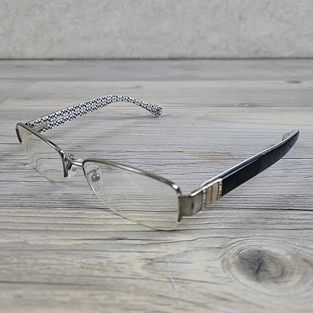 Coach Eyeglass Frames HC 5027B Cecily 9081 Drk Silver Black Rectangle 52[]17 135